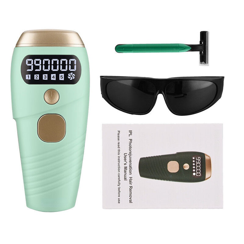 Máy triệt lông bằng ánh sáng ipl máy triệt lông laser tại nhà 990,000 nháy máy triệt lông vĩnh viễn ipl với 5 mức năng lượng, máy triệt lông không đau cho nam và nữ, bikini, chân, nách, thiết bị làm đẹp triệt lông cánh tay