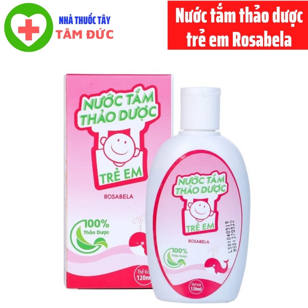 Nước tắm thảo dược trẻ em Rosabela - Ngăn ngừa rôm sảy mẫn ngứa hăm tả