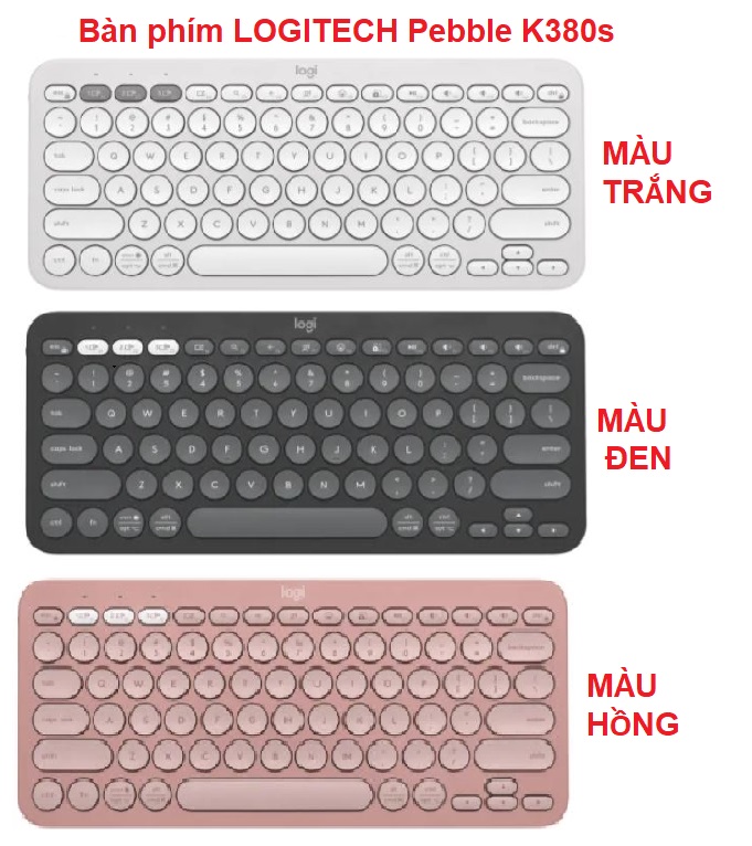 Bàn phím bluetooth mỏng logitech pebble k380s