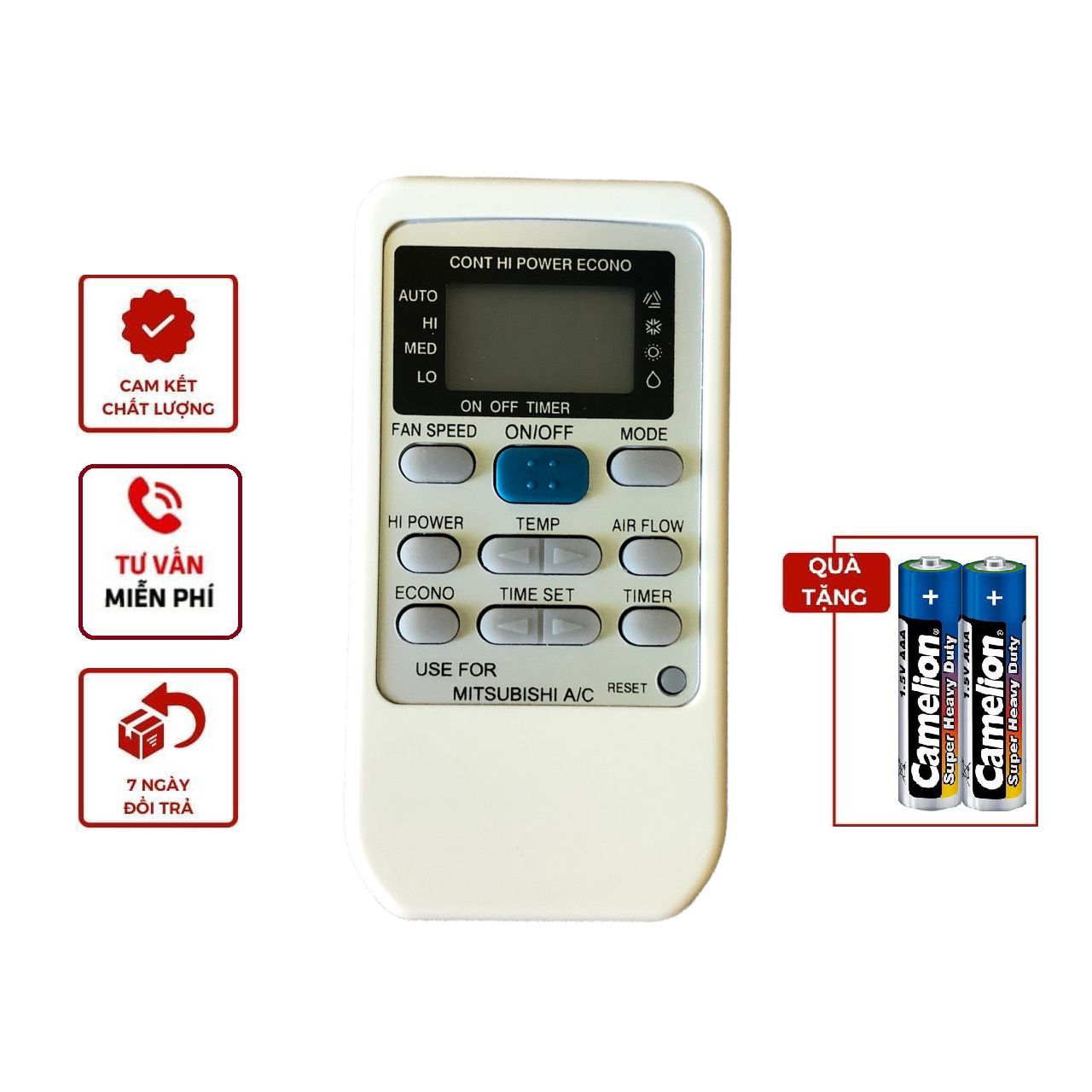 Điều khiển điều hòa Mitsubishi ngắn - Remote Điều khiển điều hòa mitsubishi ngắn - Đầu bấm điều hòa mitsubishi ngắn