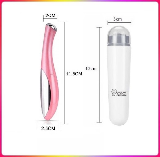 (Tặng Kèm 1 SP Ngẫu Nhiên) Combo 02 Massage mát mạnh - Máy Mát Xa - Electric Mini Vibrations Pouch Eye Massage Pen (Bút Massage mini cầm tay, máy mát xa mắt mini)