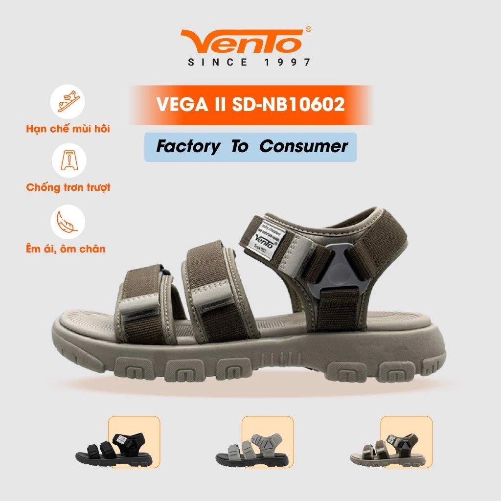 Giày dép sandal vento vega ii nam đi học/đi làm nb10602