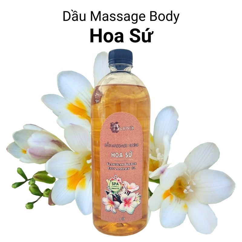 Dầu massage body hương hoa sứ acena 1000ml chuyên dụng spa