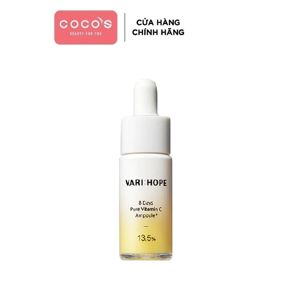 Tinh Chất Dưỡng Trắng, Làm Mờ Vết Thâm 8 Ngày Vari:Hope 8 days Pure Vitamin C Ampoule Plus 15ml