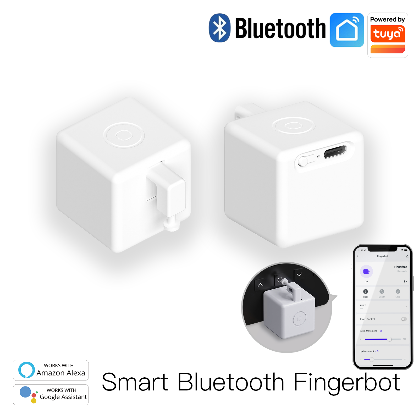 Boio tuya thông minh Bluetooth fingerbot nút công tắc Pusher cuộc sống thông minh ứng dụng điều khiển bằng giọng nói thông qua trợ lý Alexa
