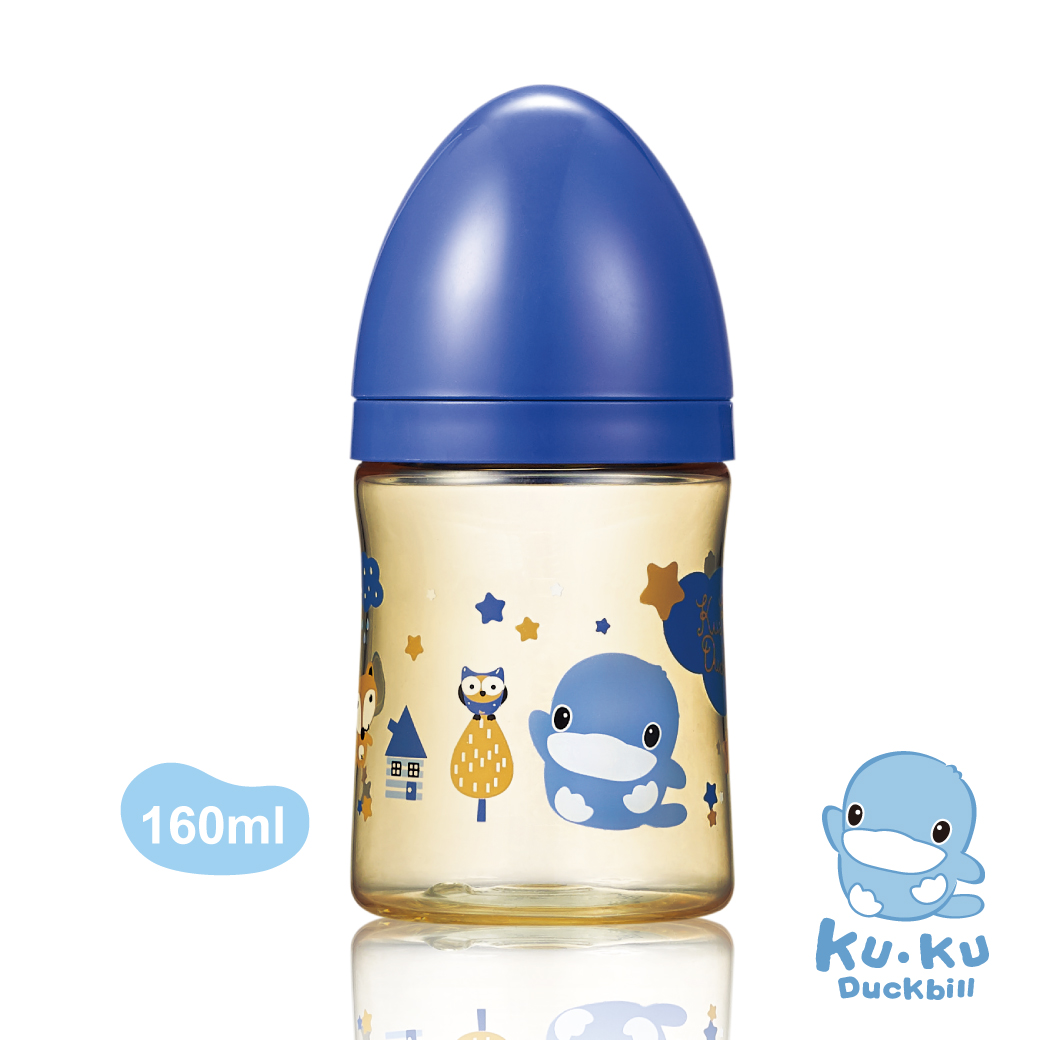 Bình sữa cổ rộng bằng nhựa PPSU KUKU KU5856 - 160ml