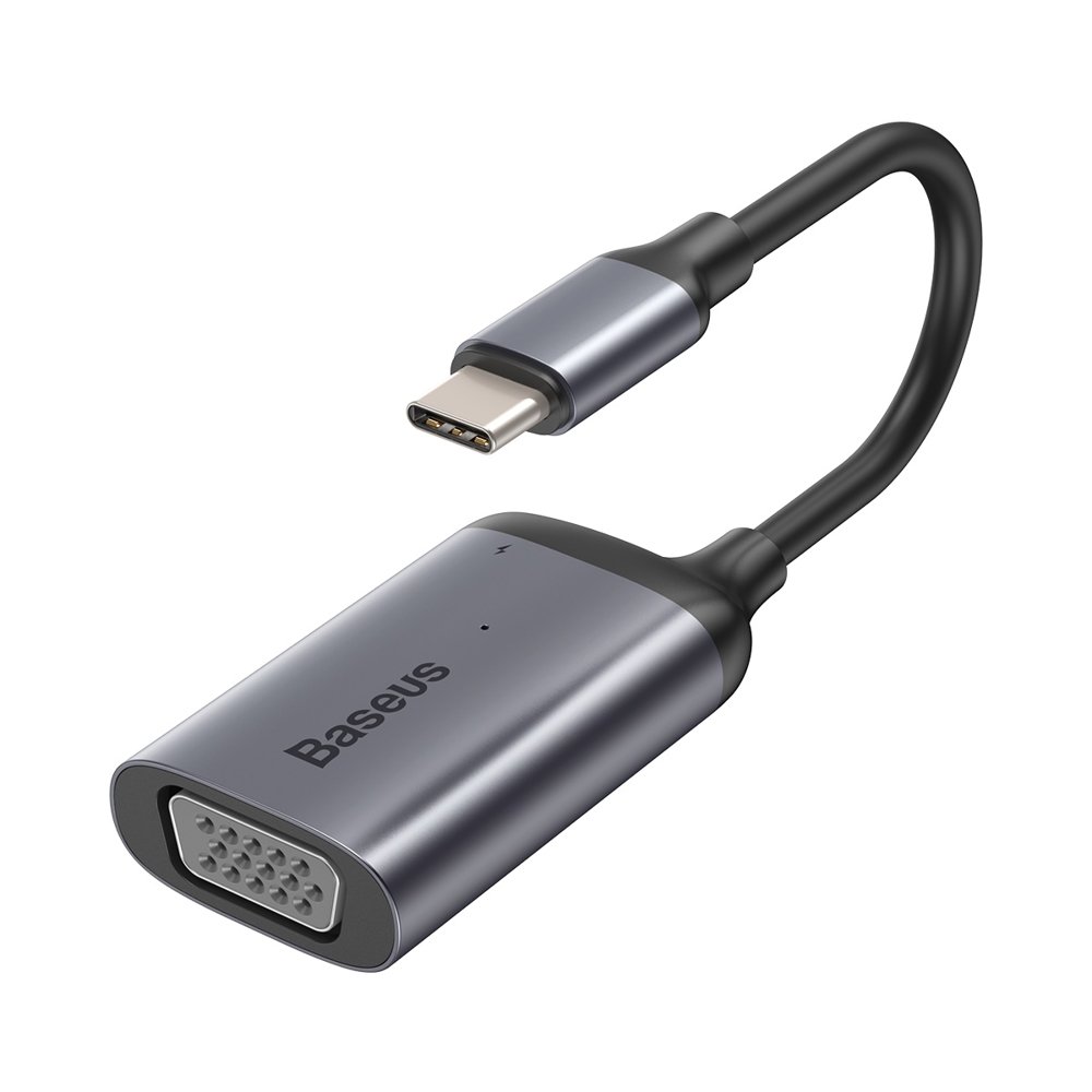 Bộ chuyển đổi type-c ra vga + type-c baseus-cahub-o0g hàng chính hãng - cahub-o0g