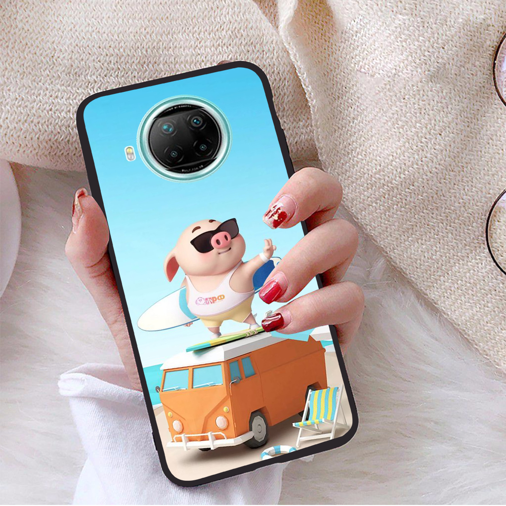 Ốp lưng xiaomi redmi note 9 pro 5g viền dẻo tpu bst pig cute