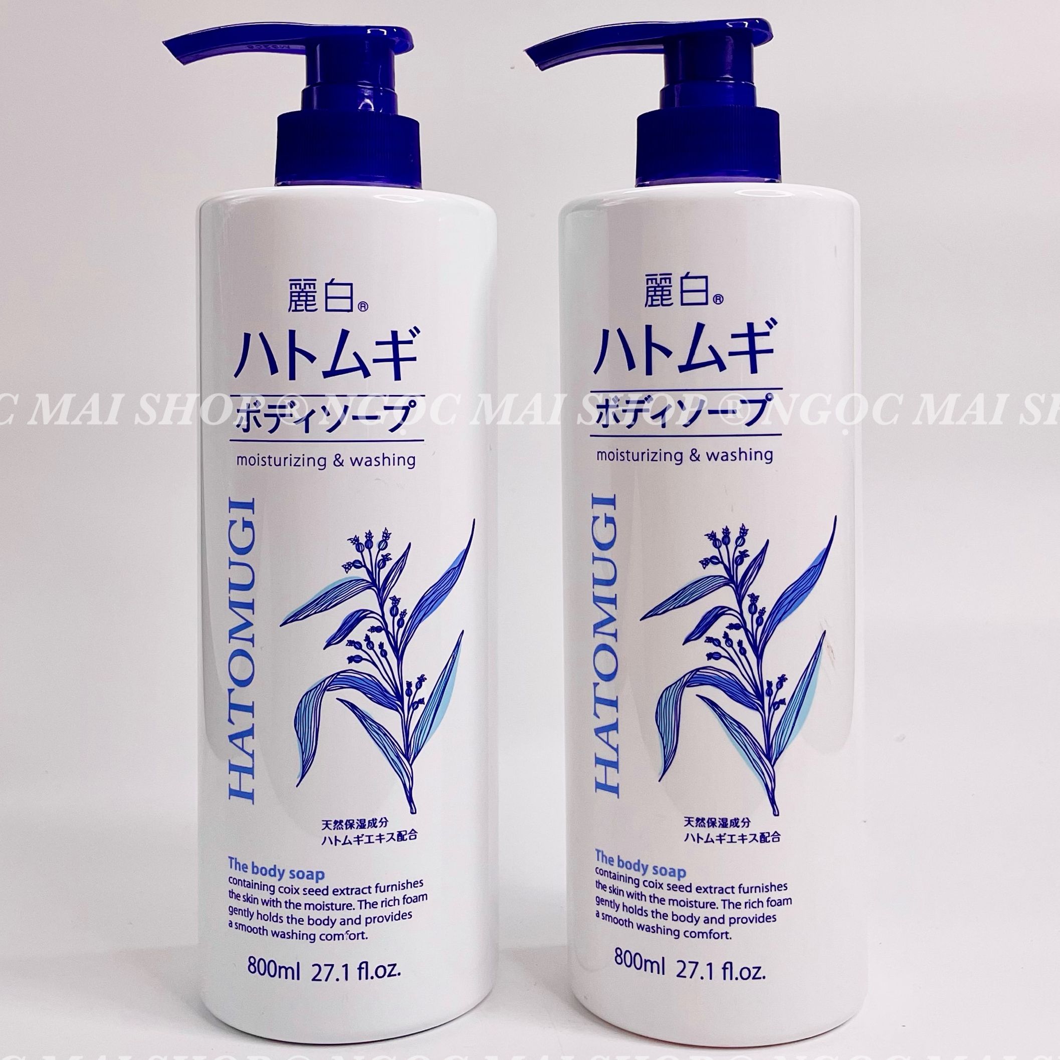Sữa tắm hoa ý dĩ hatomugi 800ml nhật bản