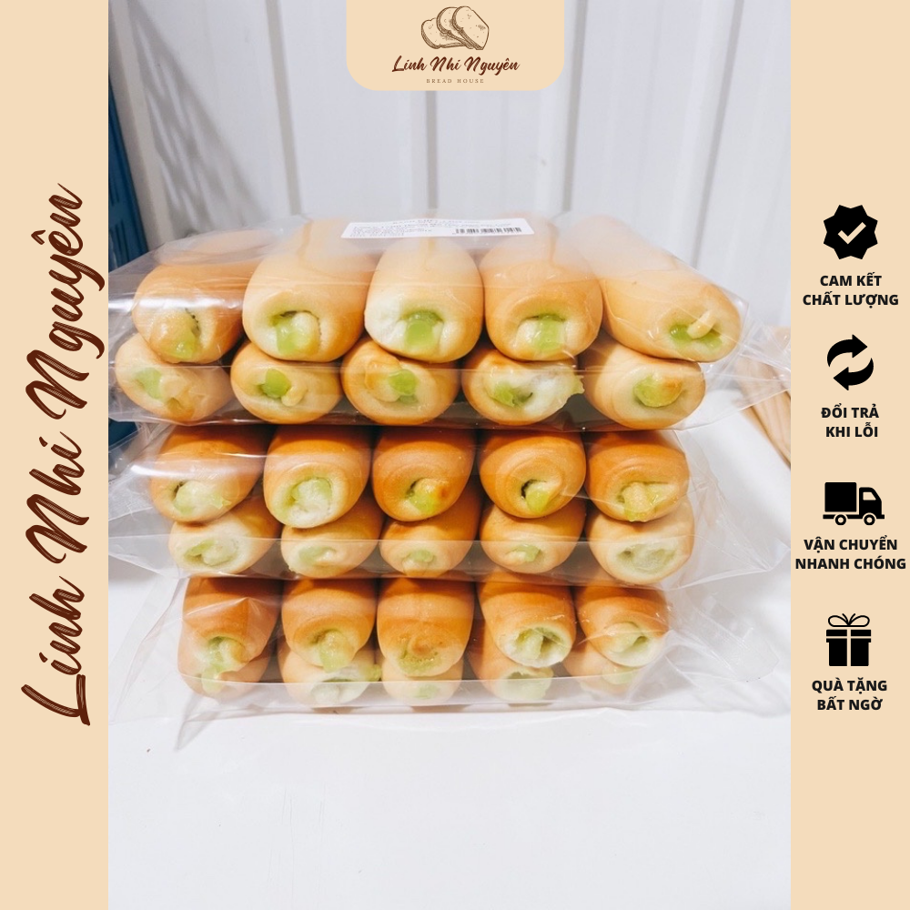 Set Bánh Mì Khúc Nhân Cốm Đức Long 200gram - 10 Chiếc (Luôn Lấy Bánh Date Mới Nhất)