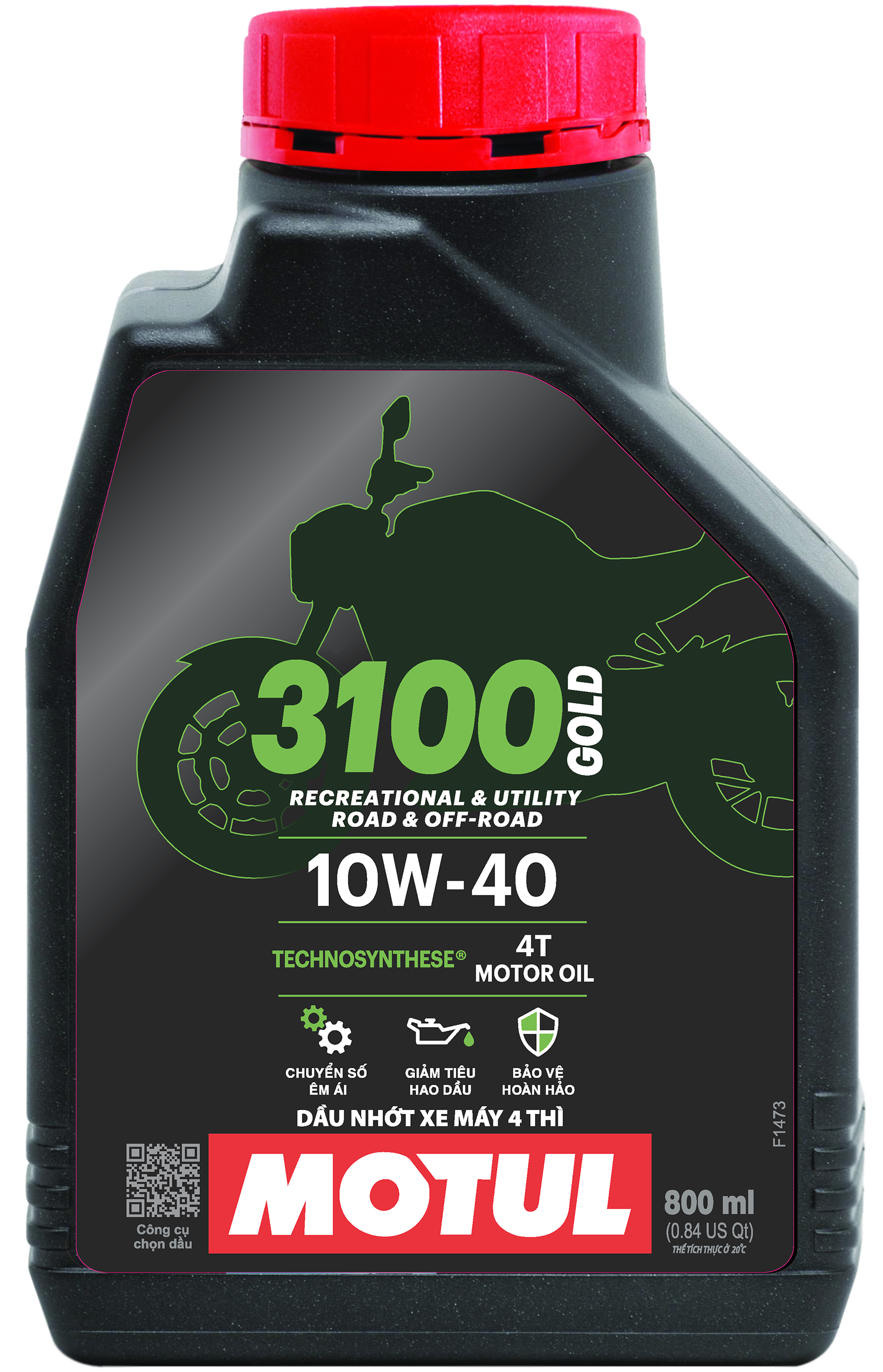  Nhớt Tổng Hợp Xe Số - Tay Côn MOTUL 3100 GOLD 4T 10W-40 800ML - 1 Lit Sản Phẩm Của Motul Việt Nam 