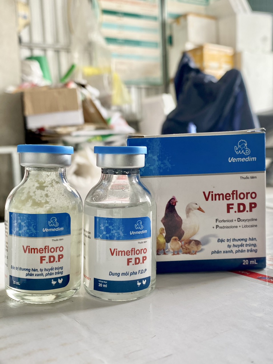 Vimefloro F.D.P (cặp 20ml) Thương hàn, tụ huyết trùng, phân xanh, phân trắng