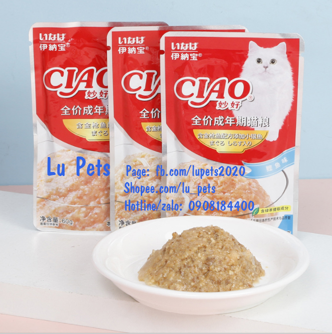 Pate ciao gói nhuyễn 60gr | pate cho mèo ciao