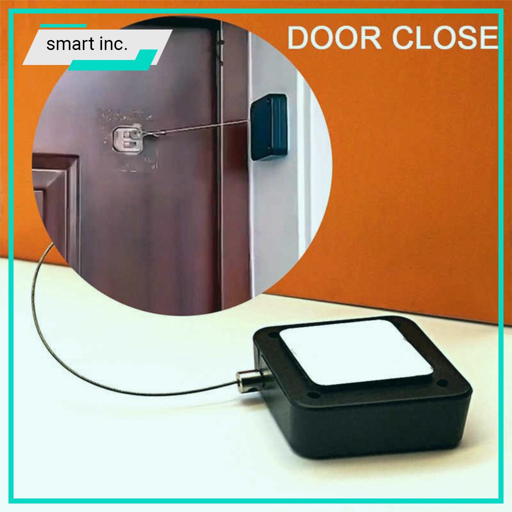 Hộp Dây Rút Đóng Mở Cửa Tự Động Dán Keo Không Cần Khoan Đục Thiết Bị Rút Móc Giữ Đồ Dùng Trưng Bày Cửa Hàng Gia Đình