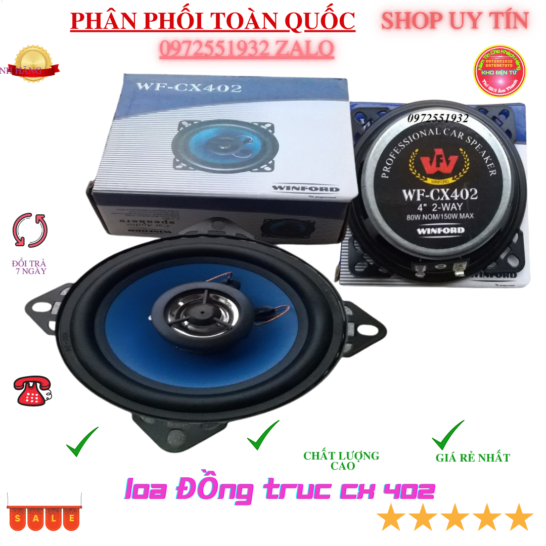 Một củ loa oto 10cm 402 - loa đồng trục ko kèm nắp - giá 1 loa