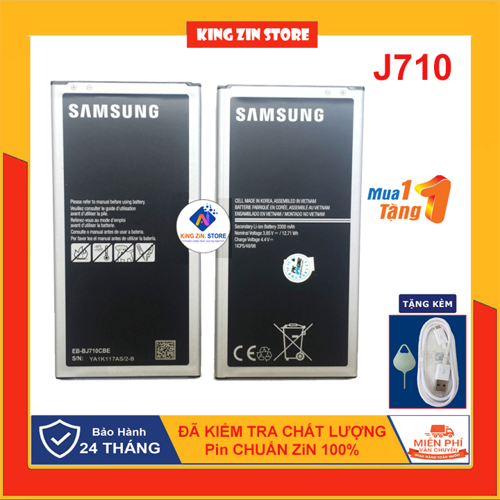 Pin dành cho samsung j7 j710 dung lượng 3300mah chuẩn zin - tặng cáp sạc