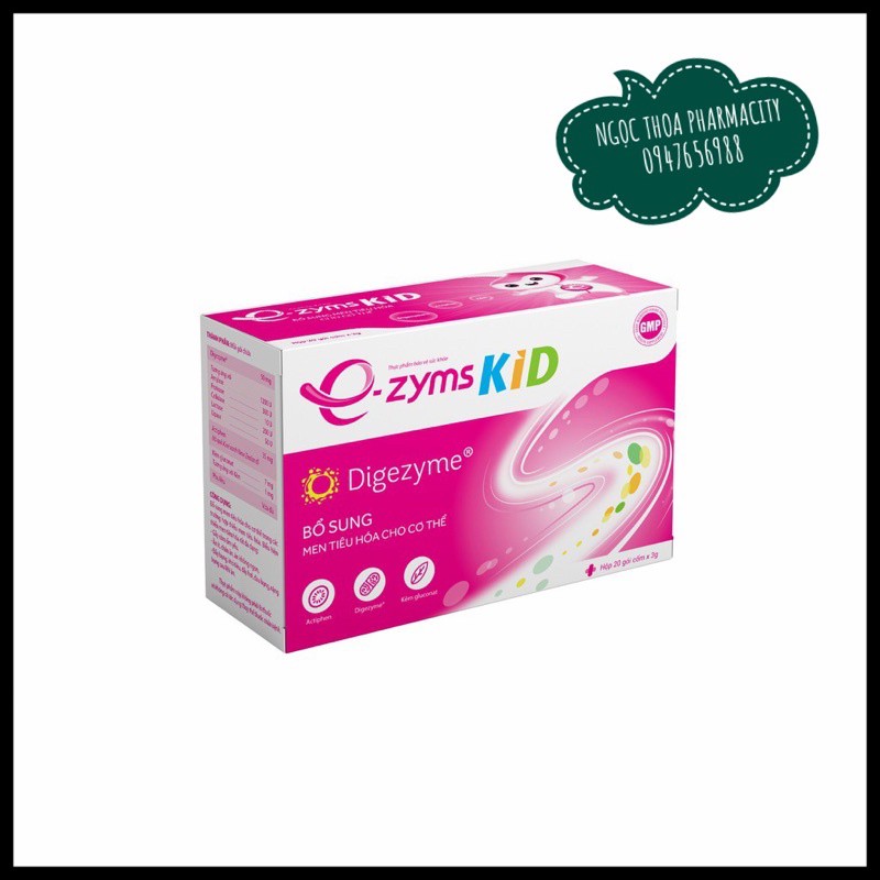 E zyms Kid Giúp bé ăn ngon, tăng cân, tăng đề kháng - Hộp 20 gói