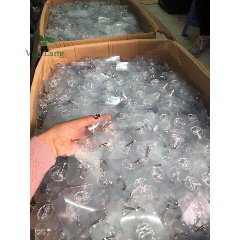 Combo 10 móc treo dán tường trong suốt chịu lực tốt