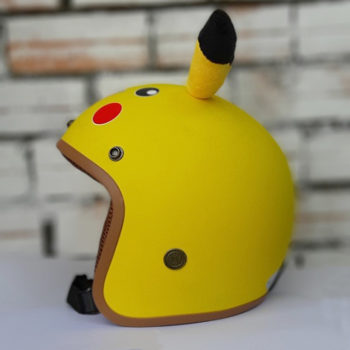 Mũ Bảo Hiểm 3/4 Pikachu Có Tai Siêu Đáng Yêu.