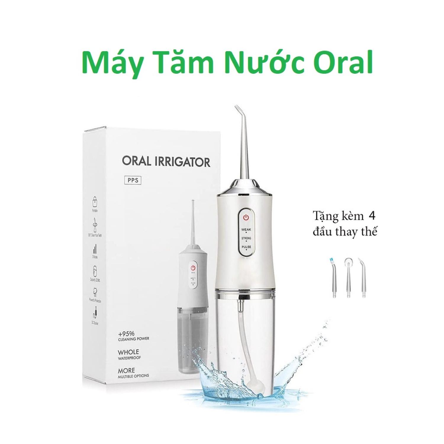 Tăm nước oral irrigator chính hãng - bộ tăm nước vệ sinh răng miệng bản quốc tế