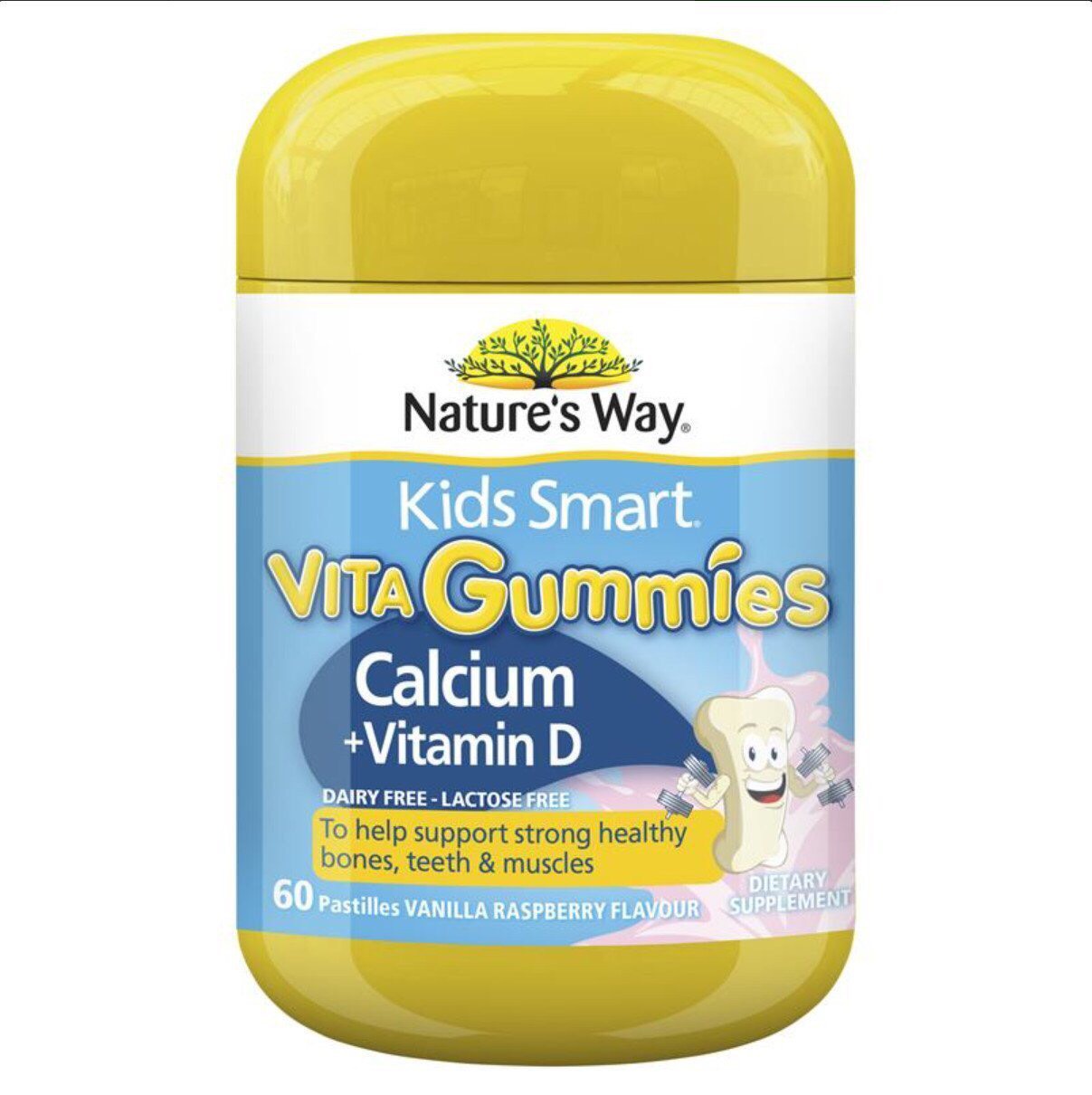Kẹo gum bổ sung canxi cho bé Nature's Way Vita Gummies Calcium Vitamin D 60 viên của Úc- Chuẩn Úc