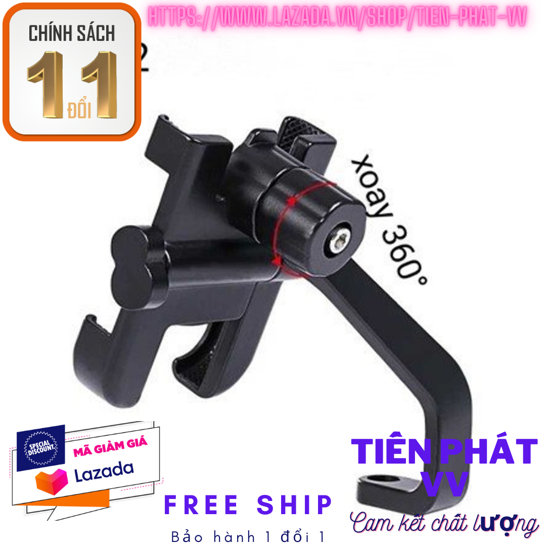 Giá đỡ inox- kẹp điện thoại gắn xe máy inox c2 model bg097 chống rung, chống cướp cực chắc chắn