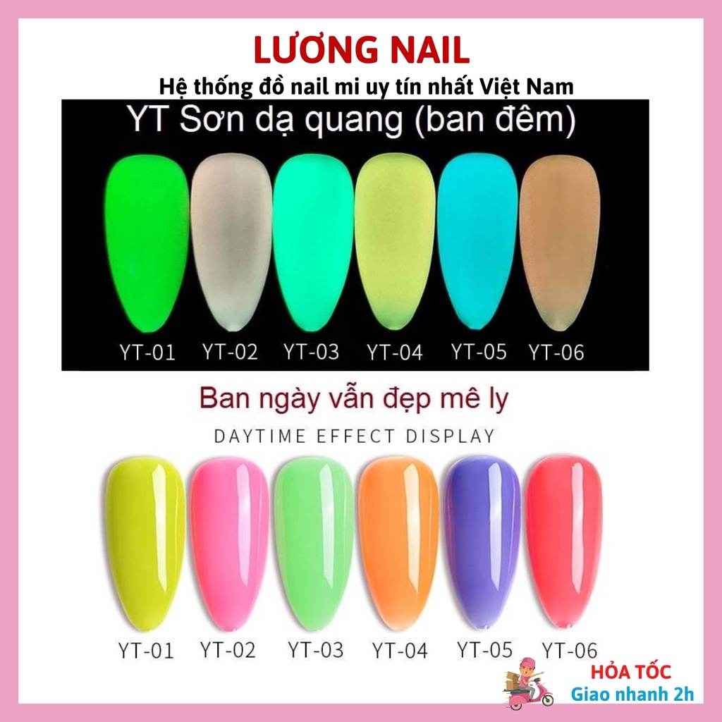 Sơn gel AS sơn móng tay gel màu dạ quang siêu xinh mã YT