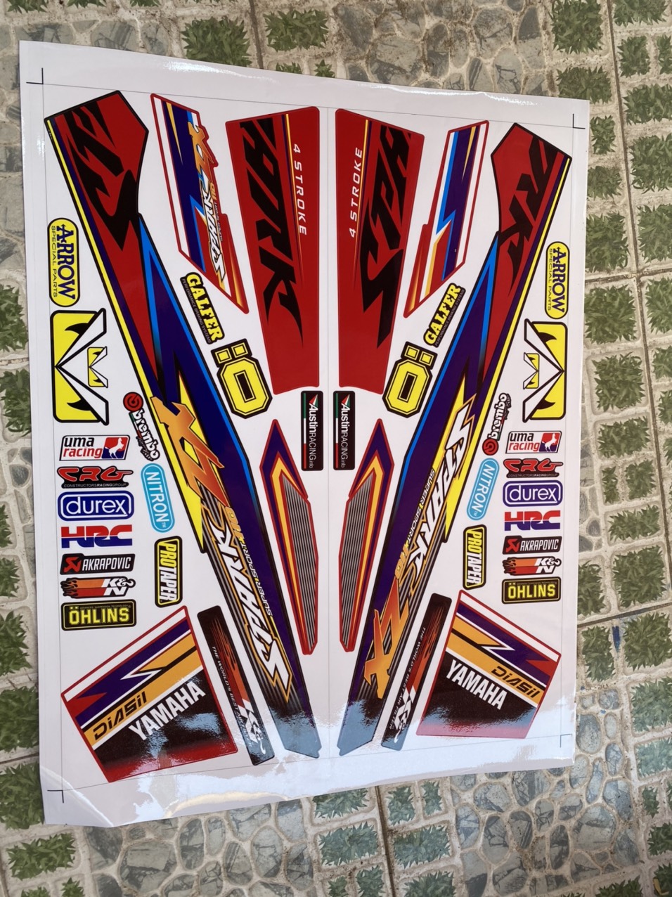 TEM RỜI SIRIUS SPARK ZX ĐỎ ĐEN