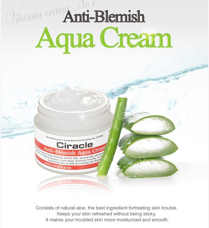 Kem dưỡng ẩm dành cho da dầu mụn- anti-blemish aqua cream 50ml - kawai011