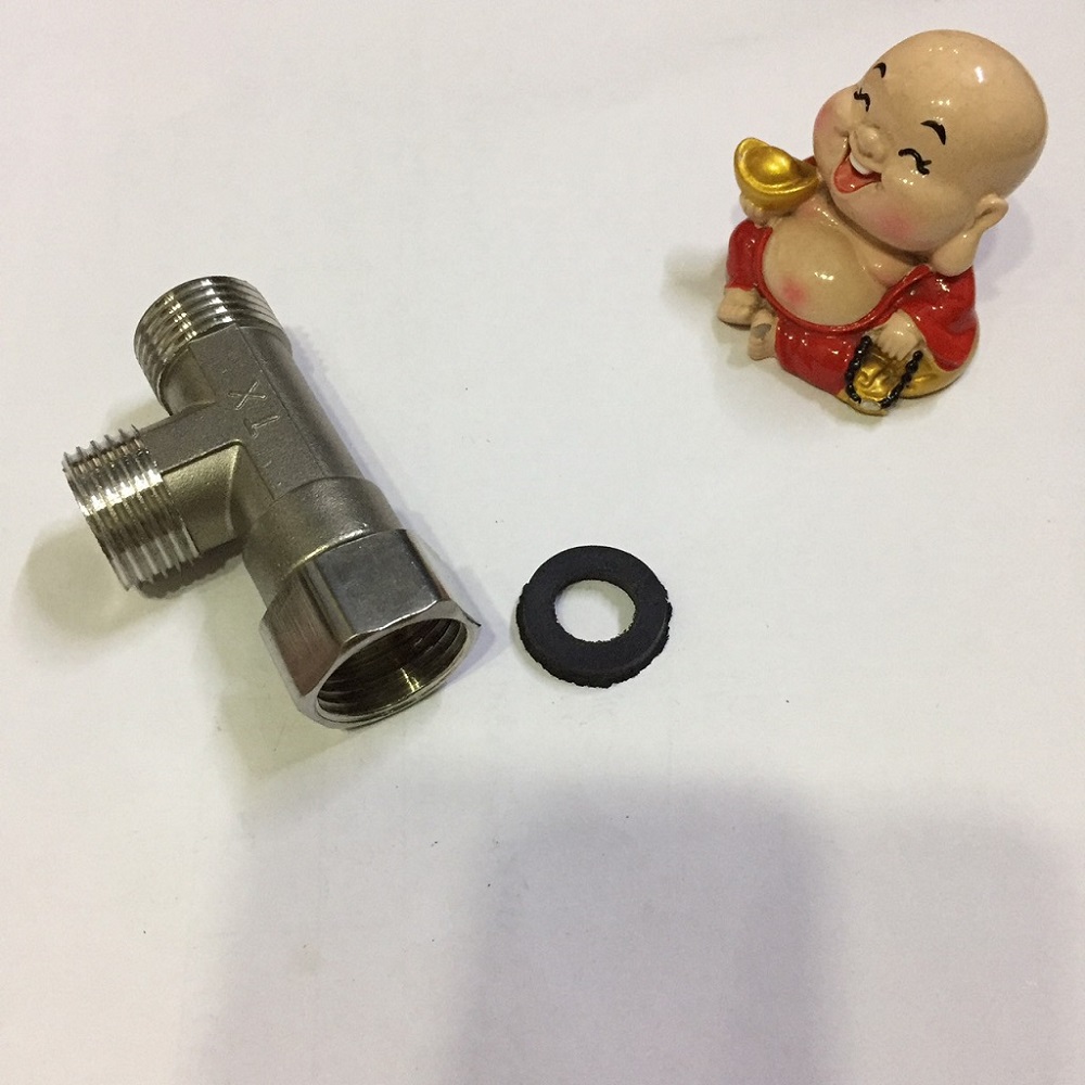 Tê cầu chia nước inox ren 21