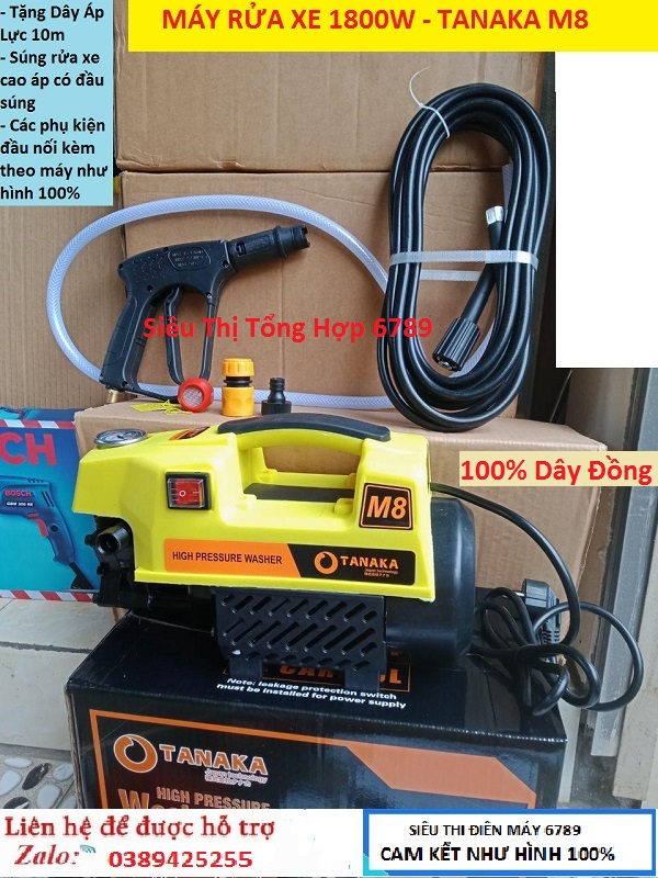 Máy rửa xe - 1800w, tặng phụ kiện kèm theo máy