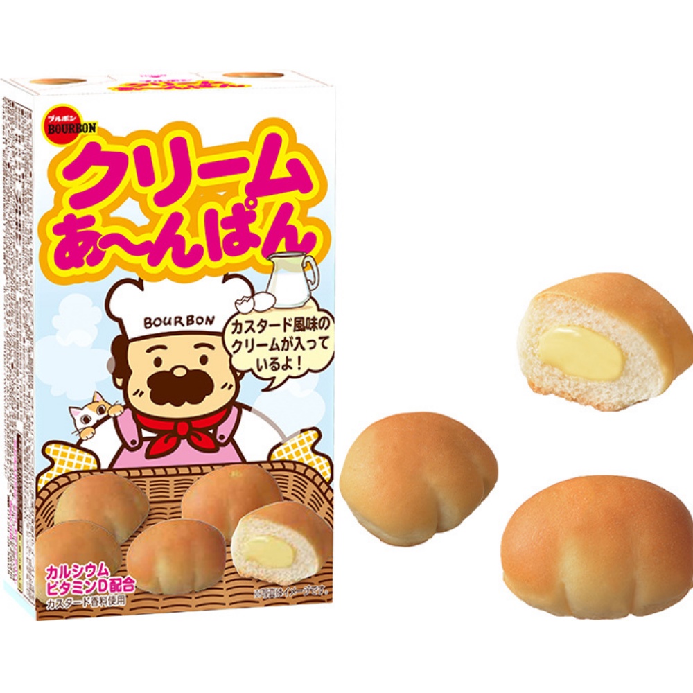 Bánh Mì Nhân Kem Nhập Khẩu Nhật Bản BOURBON Dành Cho Bé Yêu Ăn Dặm Từ 12M+