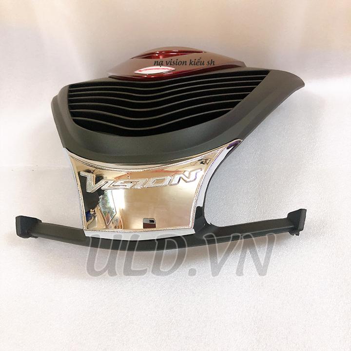 Mặt nạ xe máyvision kiểu sh màu đô