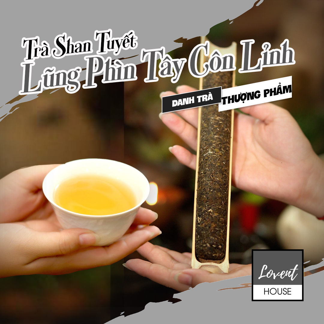 Danh Trà Lũng Phìn - Shan Tuyết cổ thụ Hà Giang - Trà Ống Lam gác bếp 100g - Cực Hiếm - Trà Thượng Phẩm chuẩn trà Bắc [Lovent House]