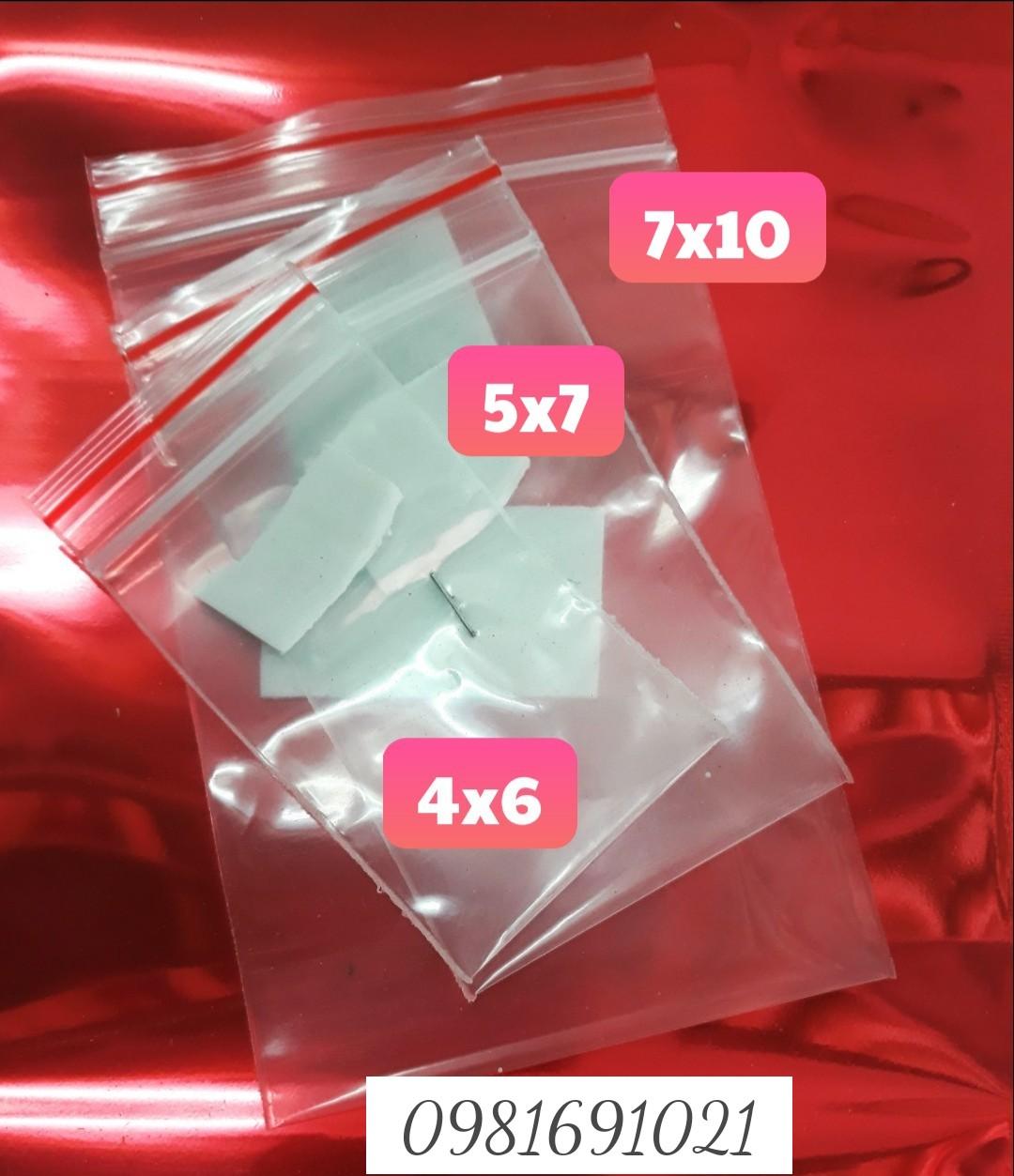 Túi Zip Sọc Đỏ Size nhỏ nhất 4x6cm - DHL231KG