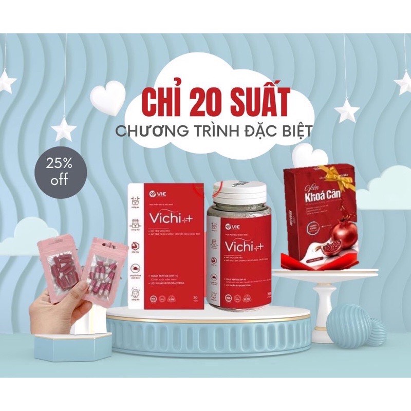 [Combo Vichi+ khóa cân ]Giảm Cân Vichi+ Trà Thảo Mộc Giảm Cân Cấp Tốc Nhanh Detox Mẫu Mới