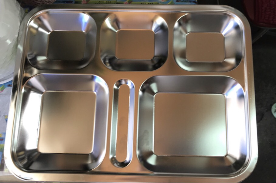 Khay cơm inox 5 ngăn sâu cao cấp -
