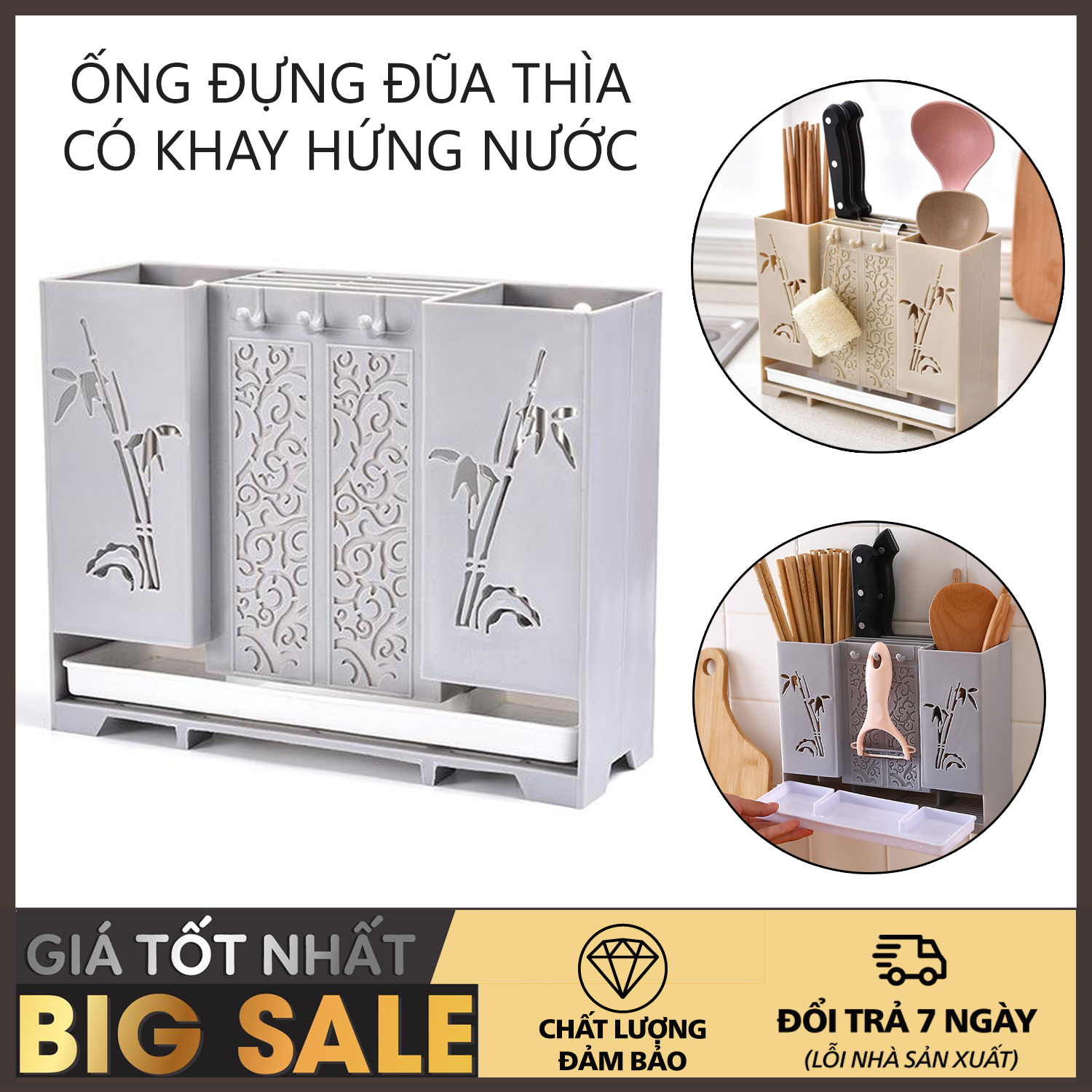 Ống Đựng Đũa Dán Tường