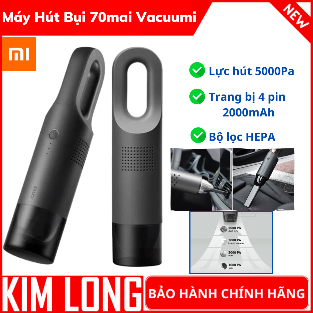 Máy Hút Bụi Cầm Tay Xiaomi 70mai Vacuum PV01 - Máy Nhỏ Gọn - Pin Trâu