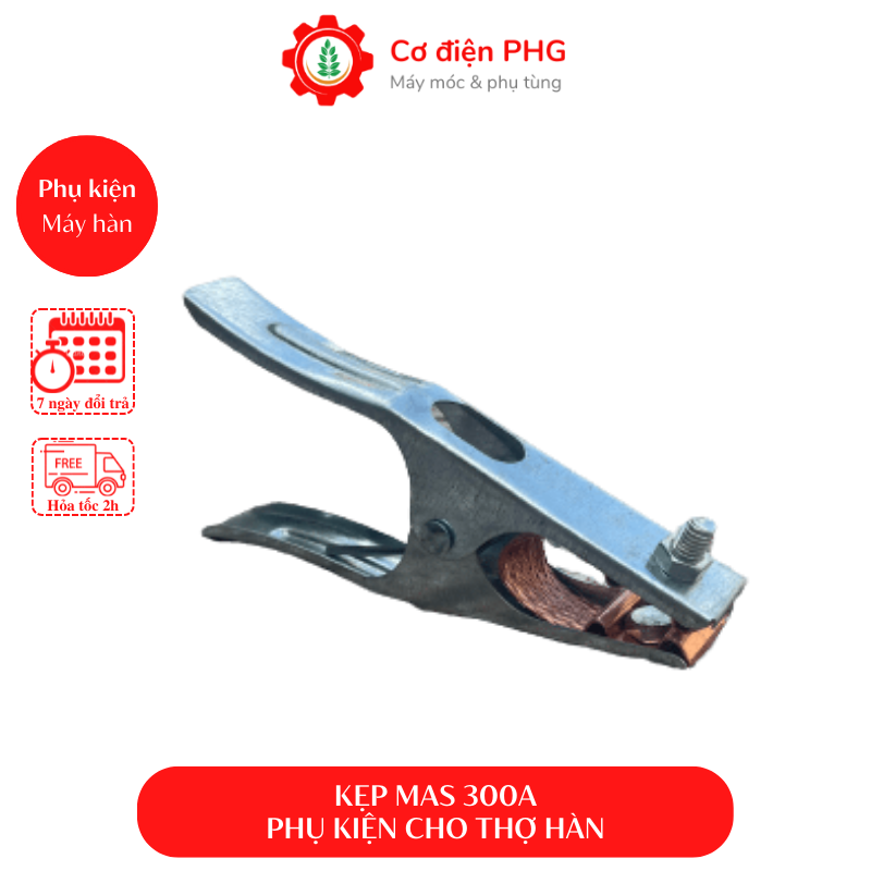 Kẹp mas 300a dùng cho máy hàn có dòng hàn đến 300a| kẹp mát