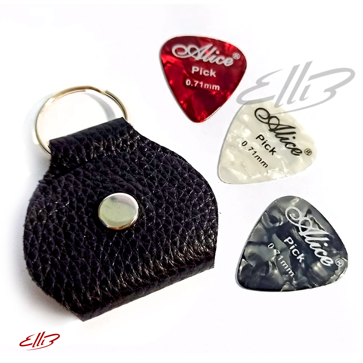 Phím gảy đàn guitar - Combo 6 phím Alice standard 0.71mm và bao đựng phím