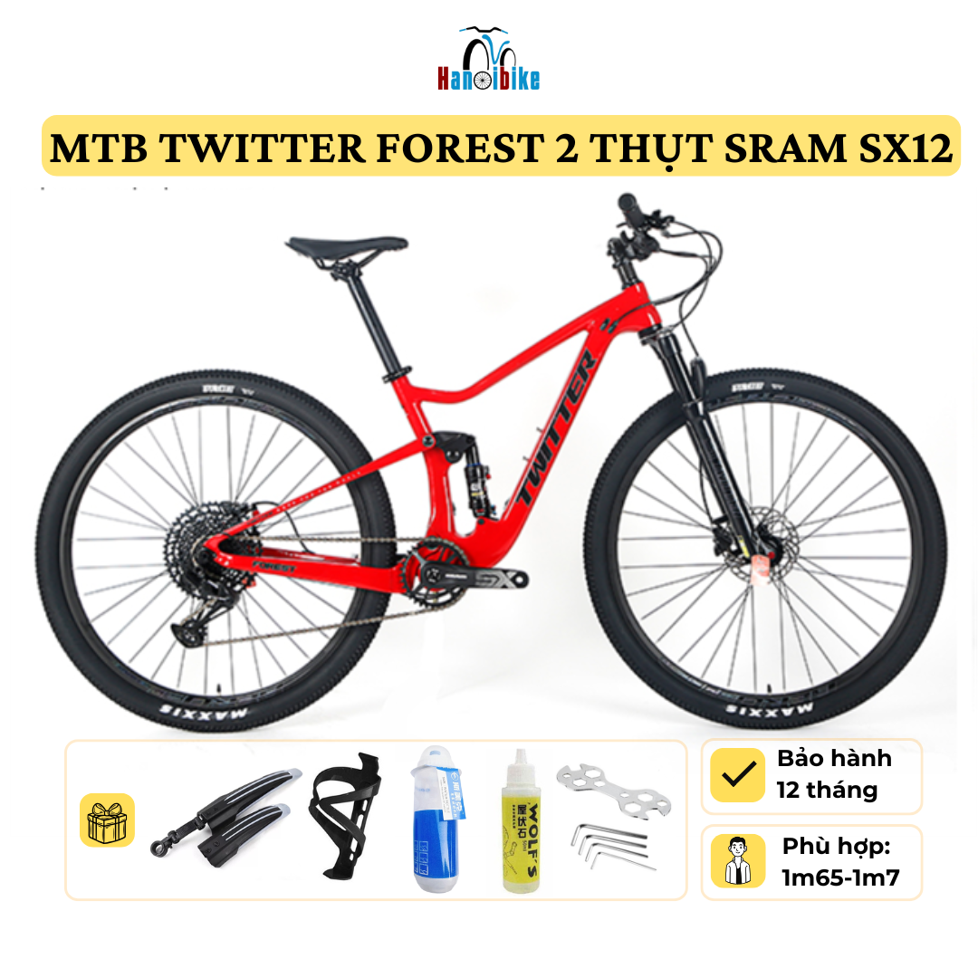 Xe đạp MTB Twitter FOREST 2 thụt group sram SX12 speed