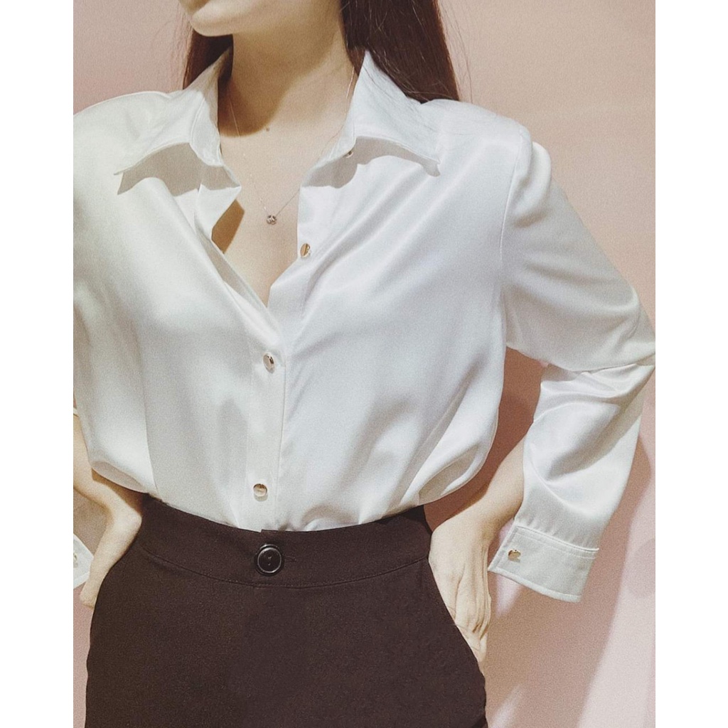 Áo sơ mi nữ tay dài nhiều màu chất đẹp