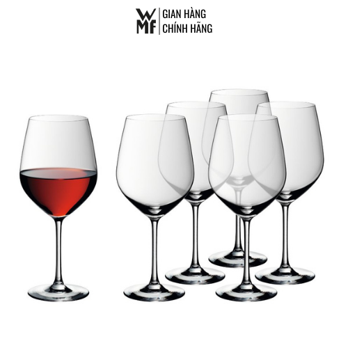 Bộ 6 ly rượu vang wmf easy plus burgundy thuỷ tinh pha lê cao cấp dung tích 700ml x 6 ly - 0910299990