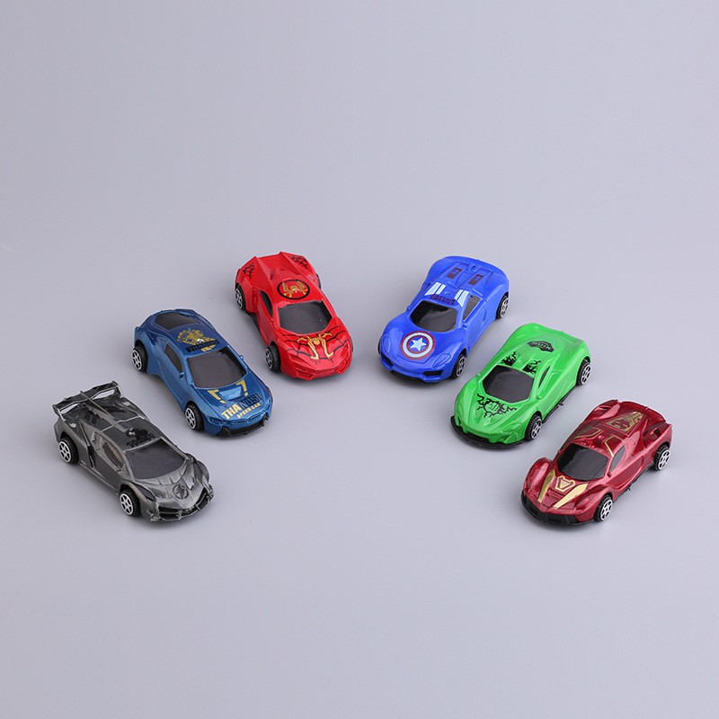 Set 6 xe ô tô trang trí bánh kem, phụ kiện sinh nhật, đồ chơi cho bé