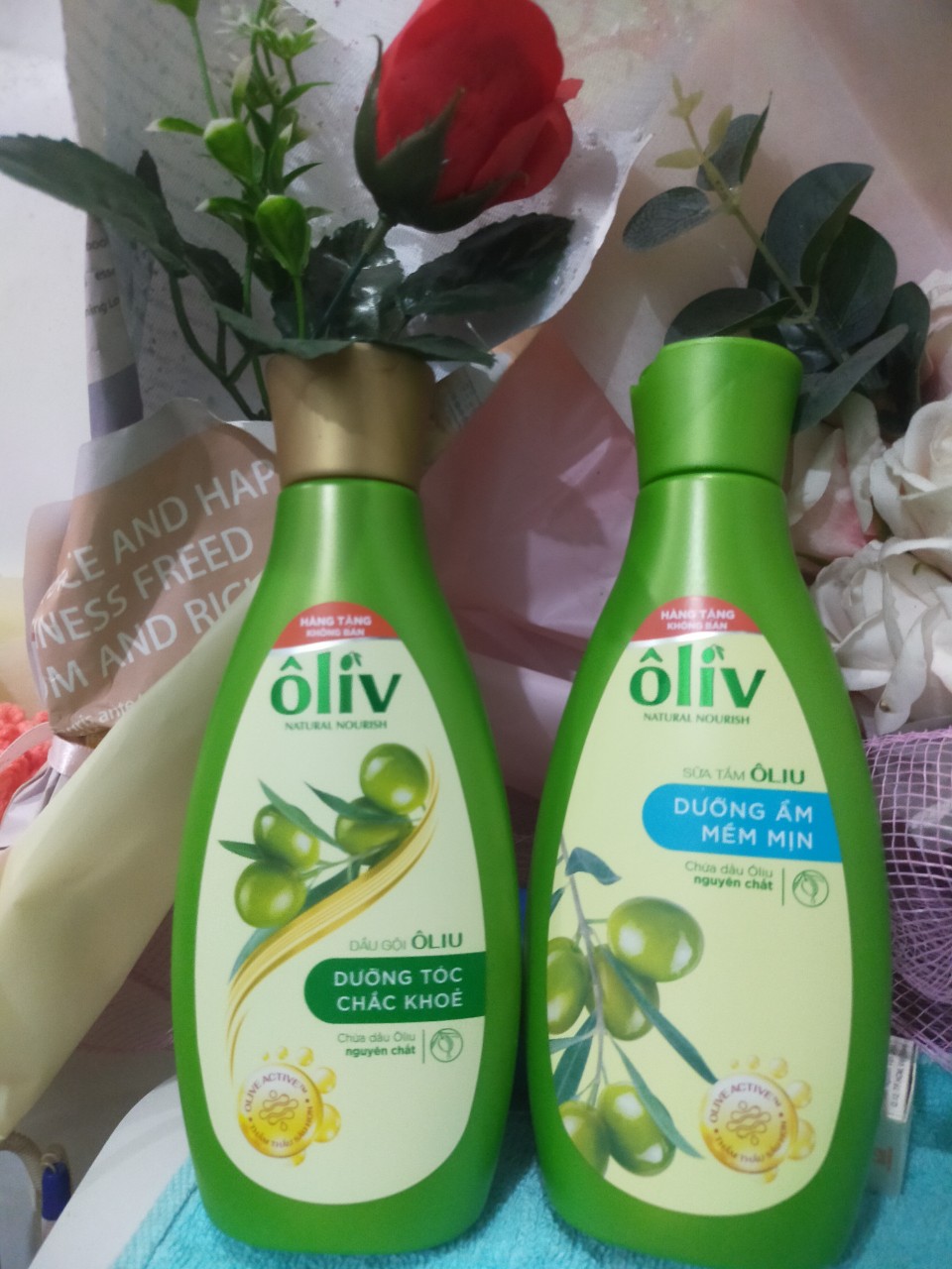 Combo Dầu Gộ sũa tắm Oliv Dưỡng Tóc Chắc Khỏe hương ôliv 165ml