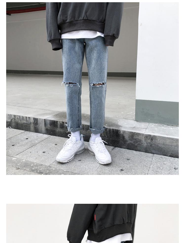 Quần Jean Nam - Quần  Baggy Wash Rách gối phong cách - Phong cách trẻ trung - kết hợp với áo thun