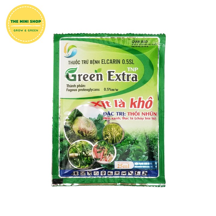 Thuốc trừ bệnh cây trồng ELCARIN 0.5SL GREEN EXTRA trừ thối nhũn, héo xanh, bạc lá, cháy bìa lá 25ml