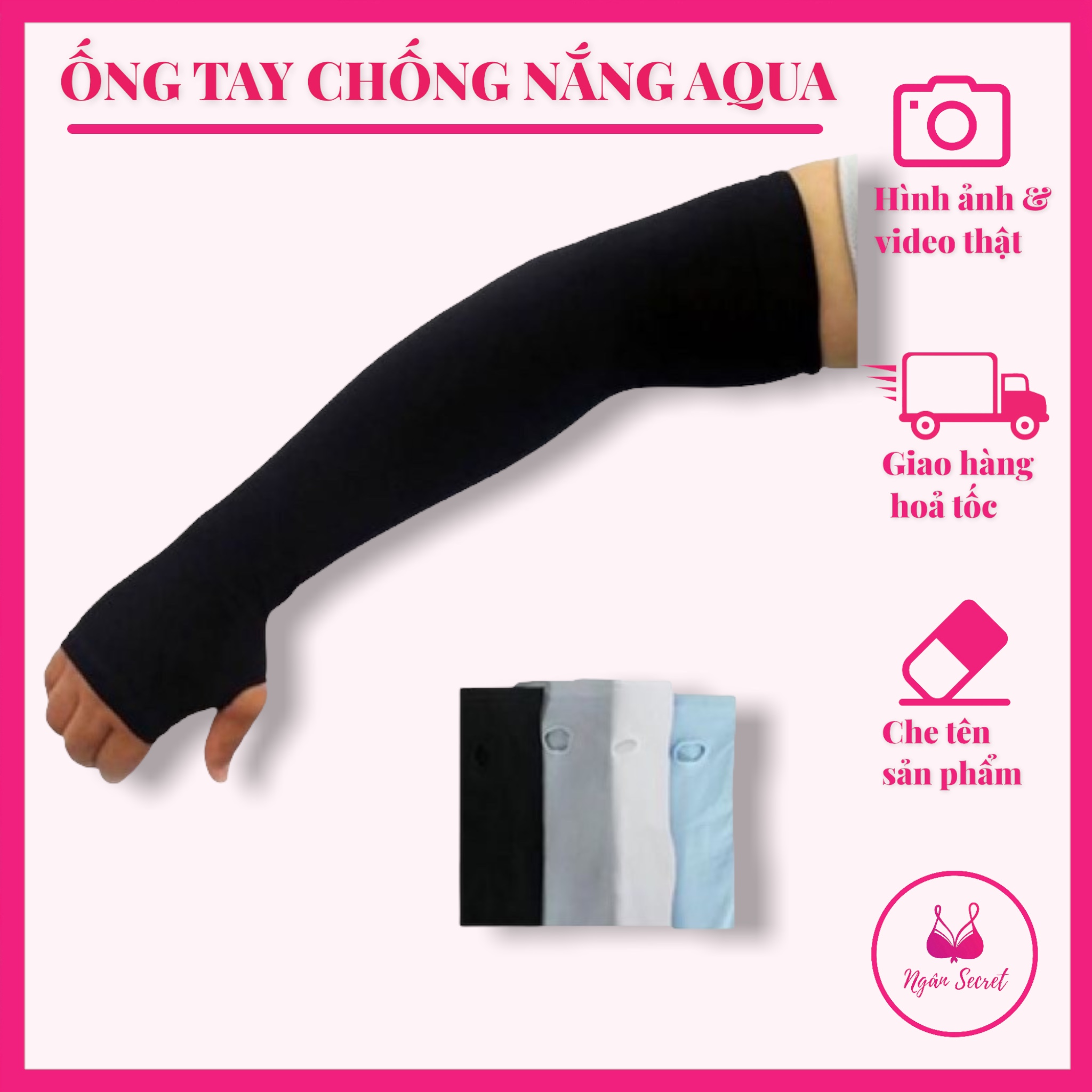 Ống Tay Chống Nắng Găng Tay Chống Nắng Hàn Quốc Aqua