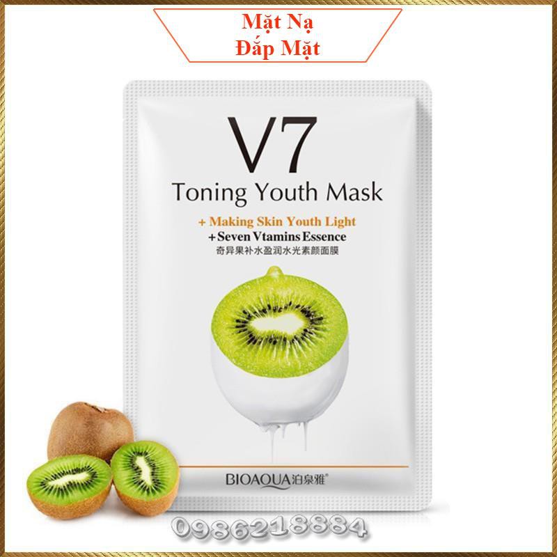 Mặt nạ Kiwi Bioaqua V7 Toning Youth Mask sáng da cấp ẩm dưỡng da tươi trẻ KBV4